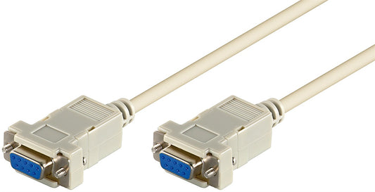 D-SUB 9 pin Anschlusskabel, Buchse/Buchse, seriell Nullmodem