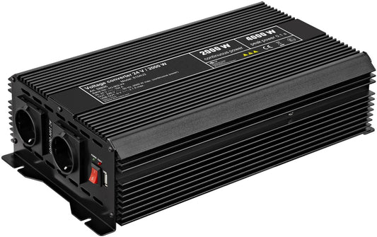 Spannungswandler DC/AC (24 V - 230 V/2000 W) USB