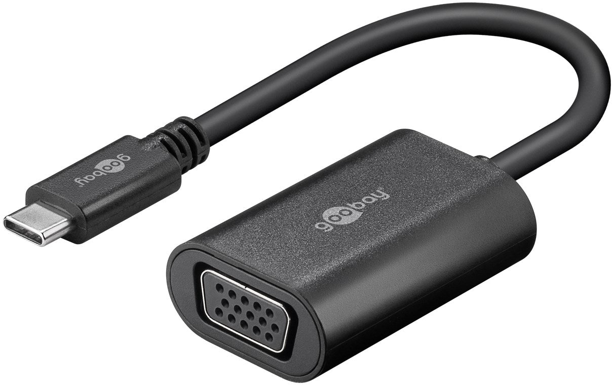 USB-C™-auf-VGA-Adapter, 0,2 m, schwarz