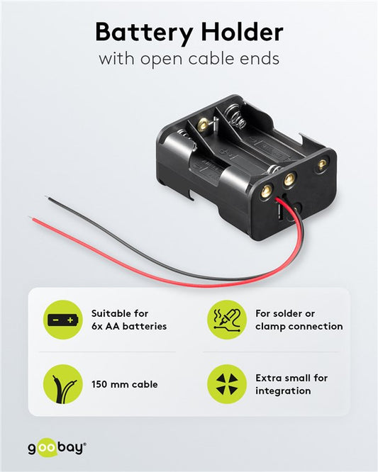 6x AA (Mignon) Batteriehalter