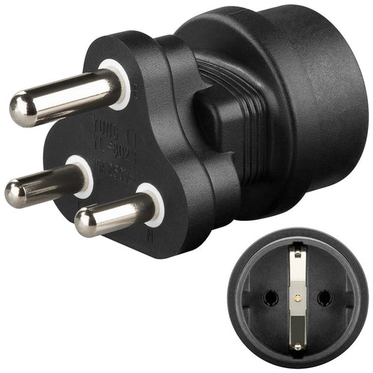 Netzadapter Südafrika, Schwarz