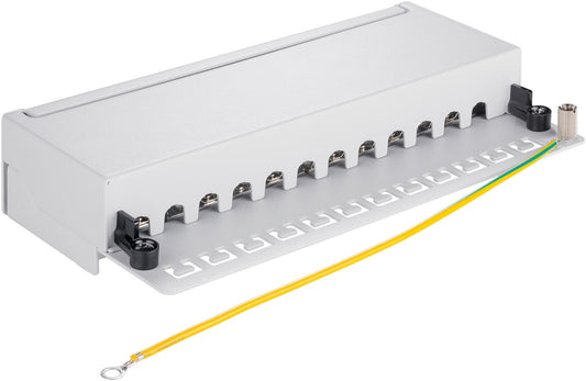 CAT 5e Mini/Desktop Patch Panel, 12 Port, (1 HE)