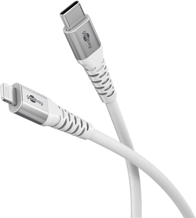 Lightning auf USB-C™ Supersoftes Textilkabel mit Metallsteckern, 3 m