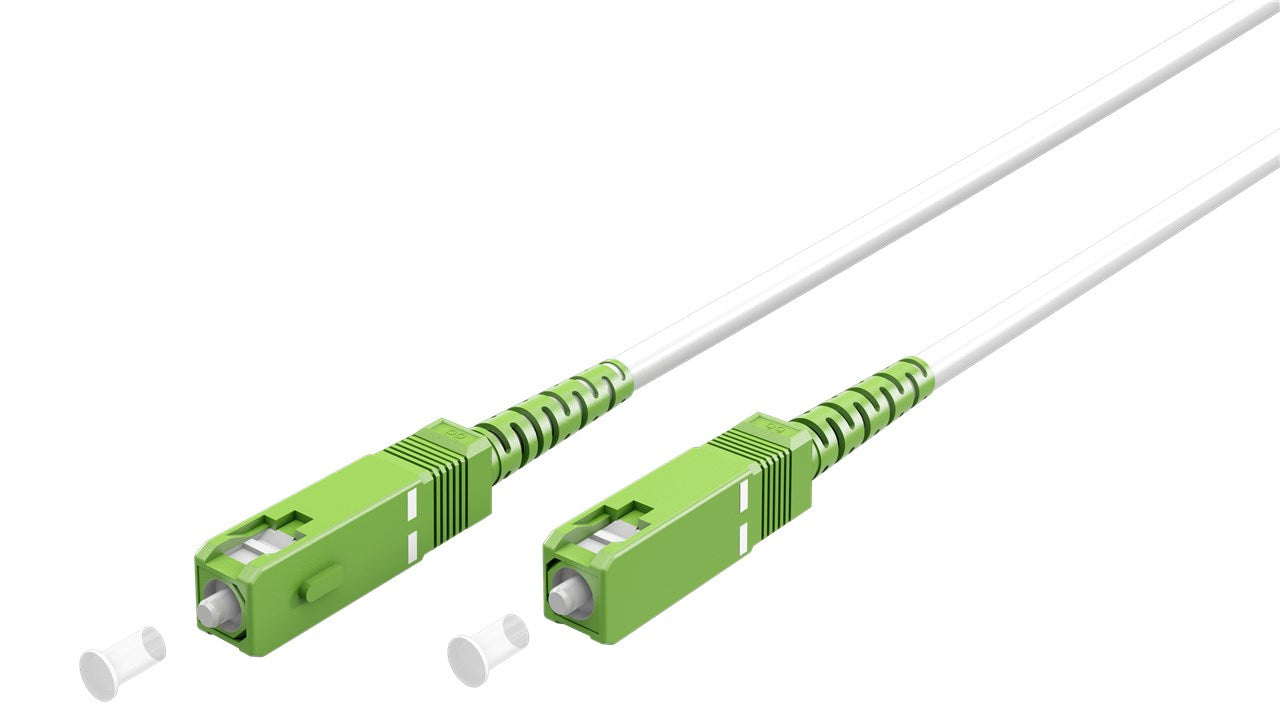 Glasfaserkabel (FTTH), Singlemode (OS2) White, (Simplex), 2 m