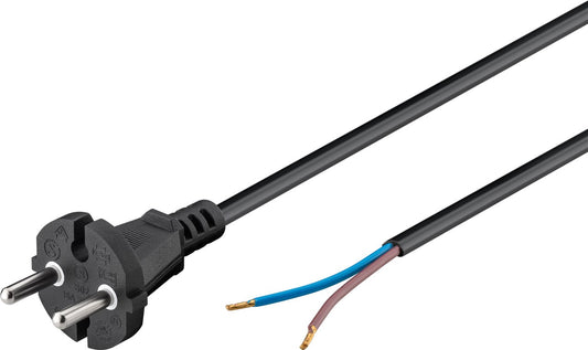Universal Staubsauger Anschlusskabel 10 m, Schwarz, (2*0,75 mm²)