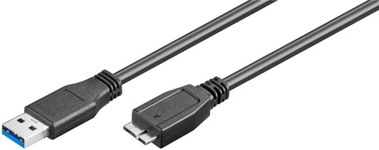 USB-A-auf-Micro-B-Kabel, 1,8 m, schwarz