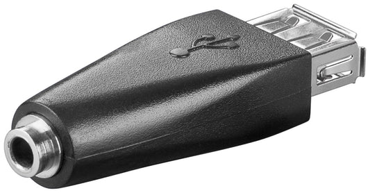 USB-A-auf-Klinke-Adapter, schwarz