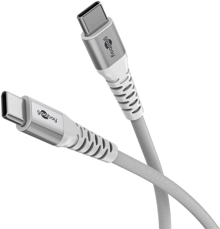 USB-C™ Supersoftes Textilkabel mit Metallsteckern, 1 m, weiß