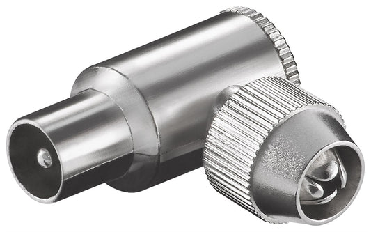 Koax-Winkelstecker mit Schraubbefestigung