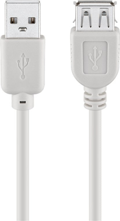 USB-A-Verlängerung, 1,8 m, grau