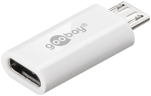USB-Adapter Micro-USB auf USB-C™, OTG, weiß