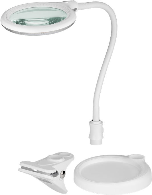 LED-Stand-/Klemm-Lupenleuchte, 6 W, weiß