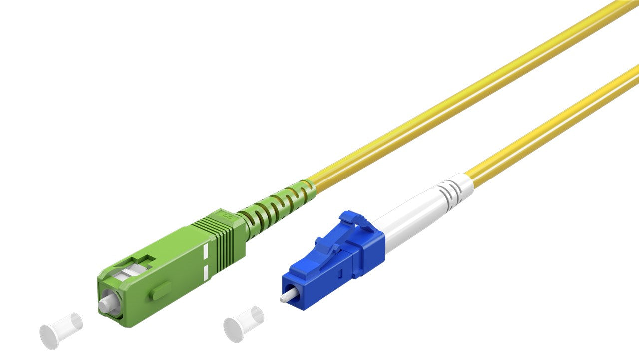 Glasfaserkabel (FTTH), Singlemode (OS2) Yellow, (Simplex), 1 m
