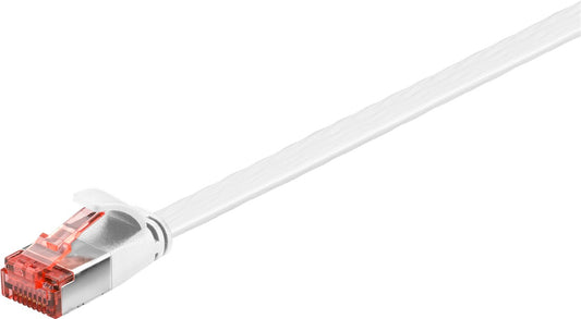 CAT 6 Flach-Patchkabel, U/FTP, weiß