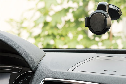 Smartphone car holder with slim suction cup
