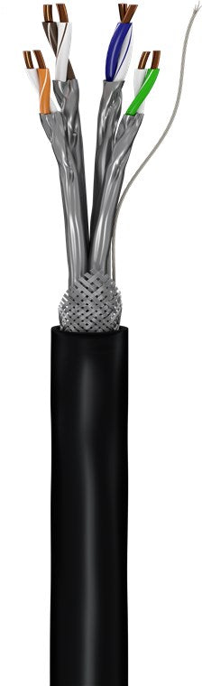 CAT 7 Outdoor Netzwerkkabel, S/FTP (PiMF), schwarz, 50 m