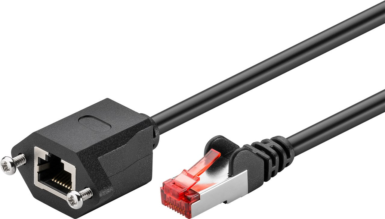 CAT 6 extension cable, F/UTP, black