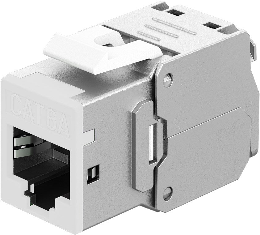 Keystone-Modul RJ45 CAT 6A, STP, Slim, weiß