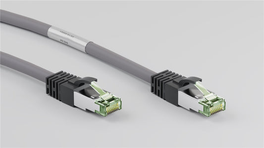 CAT 8.1 patch cable, S/FTP (PiMF), gray 