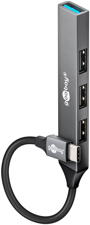 Slim 4-Port USB-Hub, USB-C™ auf USB-A, 5 Gbit/s