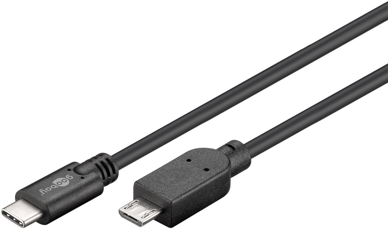 USB-C™-auf-Micro-B-Kabel, OTG, 1 m, schwarz