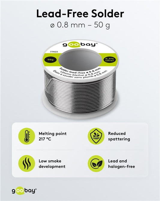 Lötzinn bleifrei, ø 0,8 mm, 50 g
