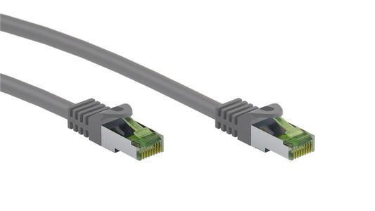 GHMT-certified CAT 8.1 patch cable, S/FTP (PiMF), gray