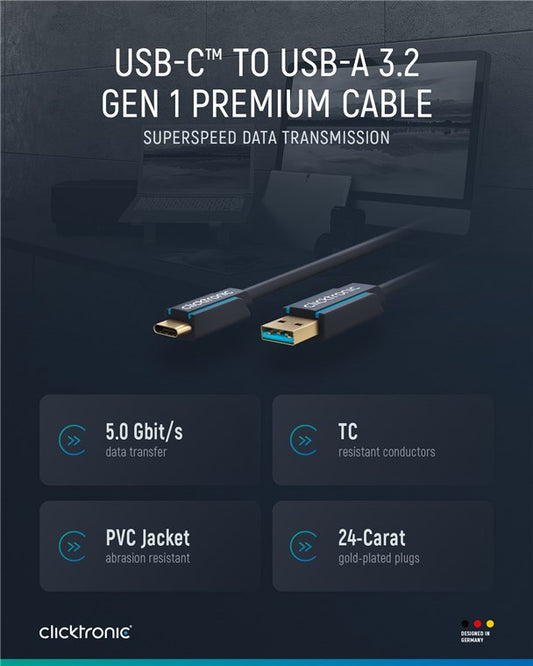 USB-C™-auf-USB-A 3.2 Gen 1 Adapterkabel