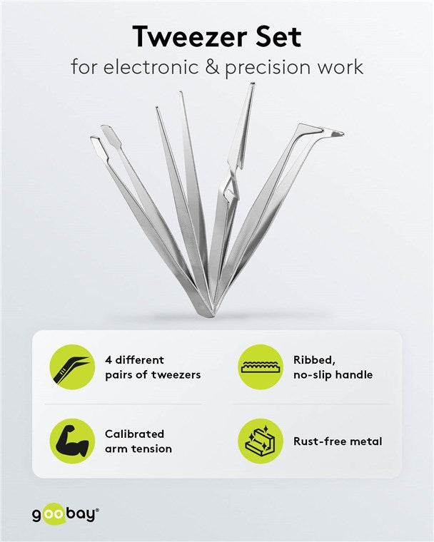 Tweezer set 4 pieces