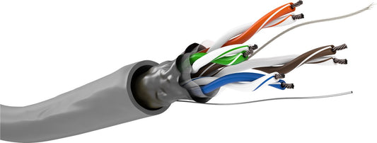 CAT 5e ağ kablosu, F/UTP, 100 m, gri