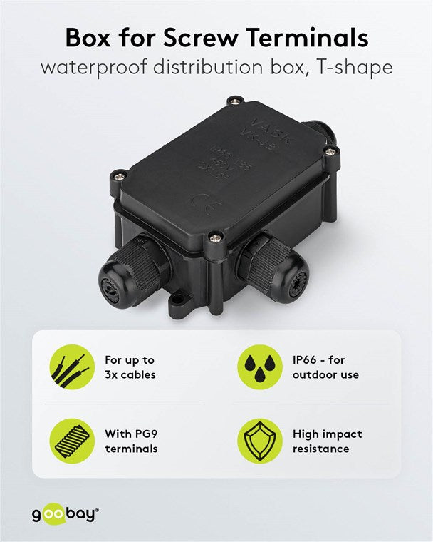 IP66-Schutzbox für Lüsterklemmen PG9