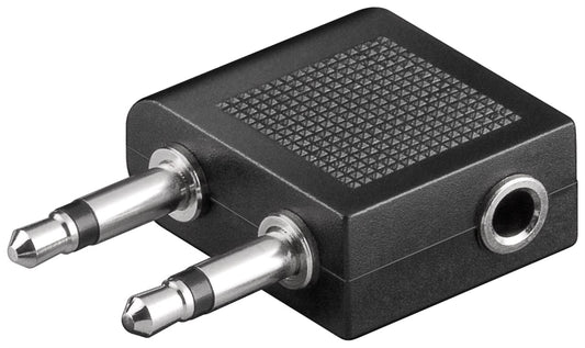 Flugzeug- / Reise-Kopfhörer-Adapter AUX-Klinke 3,5mm Buchse