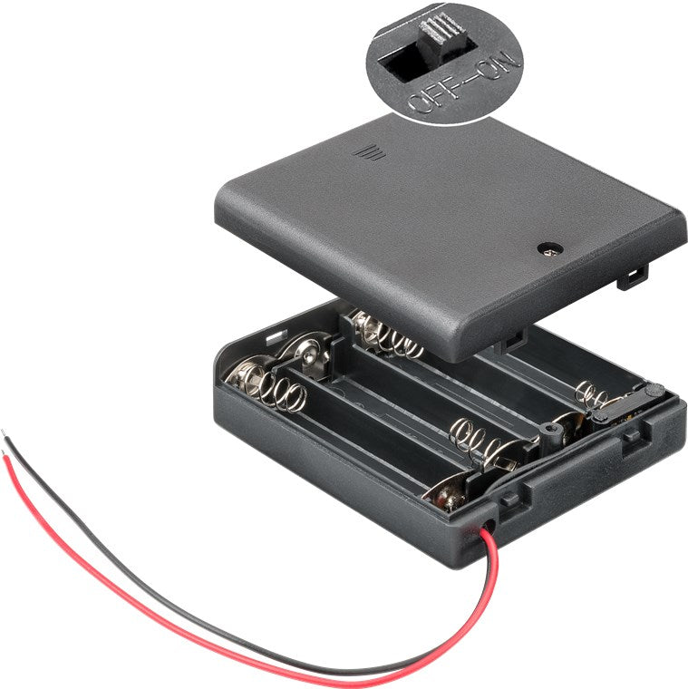 4x AA (Mignon) Batteriehalter