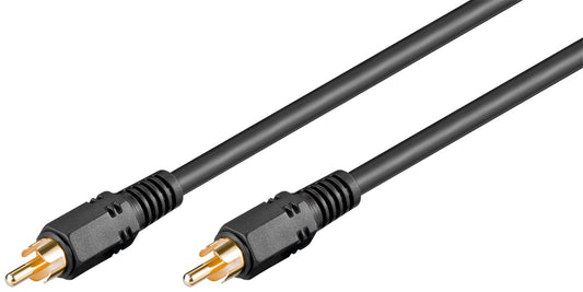 Coaxial digital audio connection cable, RCA S/PDIF, double shielded