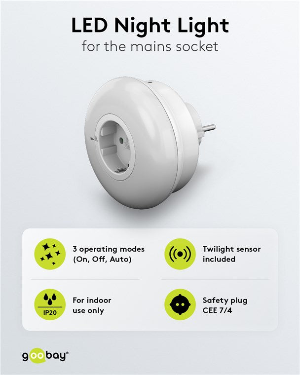 LED-Nachtlicht für die Steckdose