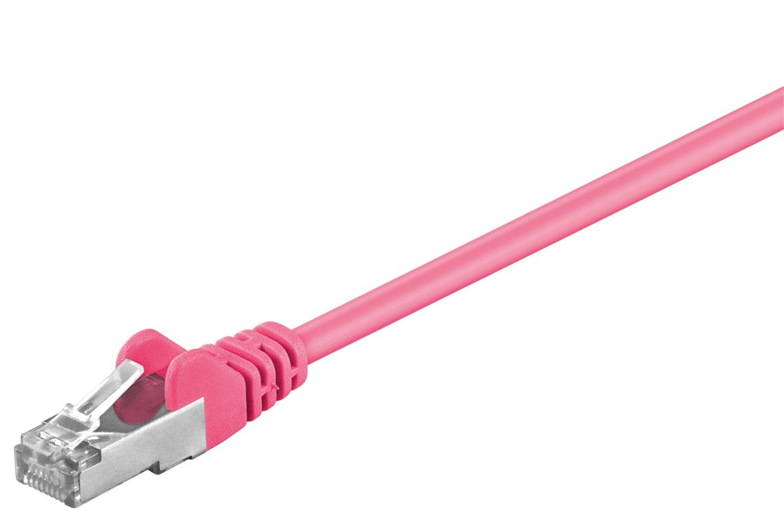 CAT 5e patch cable, SF/UTP, magenta