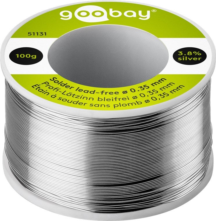 Professional lead-free soldering tin, ø 0.35 mm, 100 g