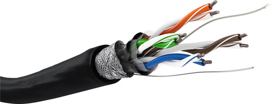 CAT 5e Outdoor Netzwerkkabel, SF/UTP, schwarz