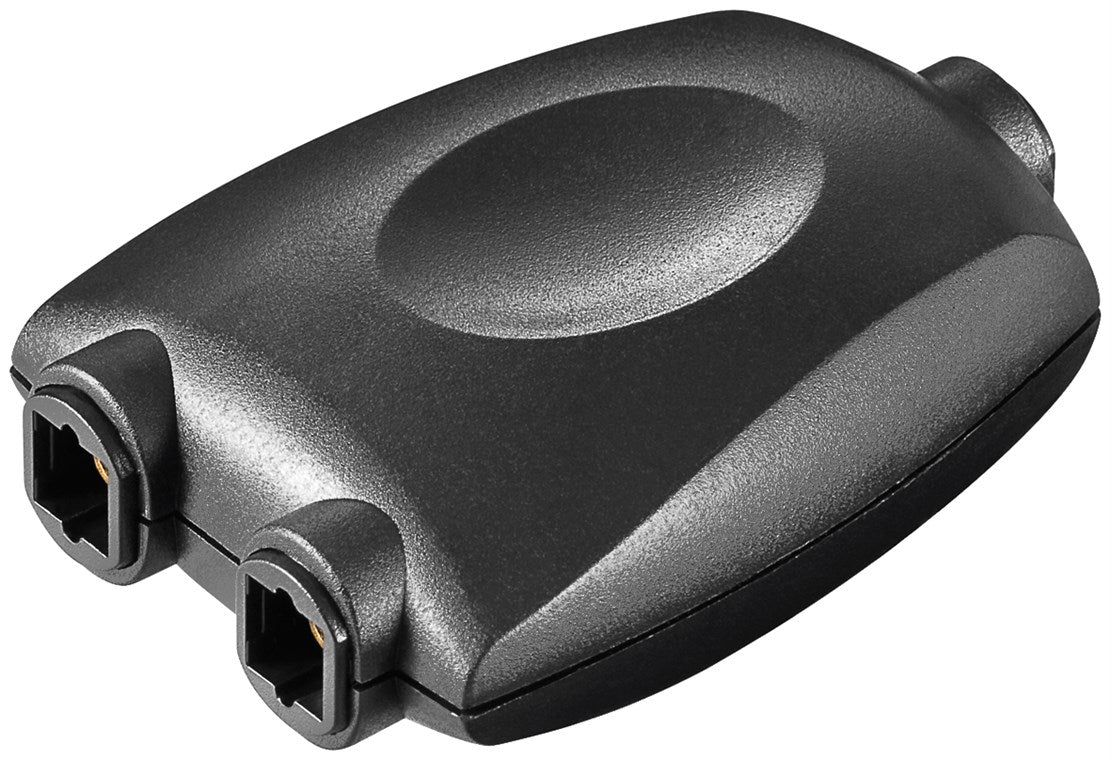 TOSLINK digital audio splitter 1 to 2, black