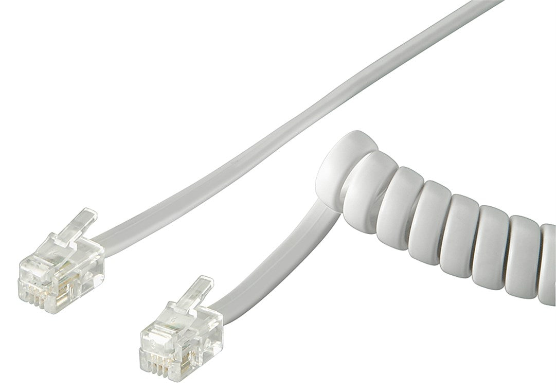 Telephone receiver spiral cable