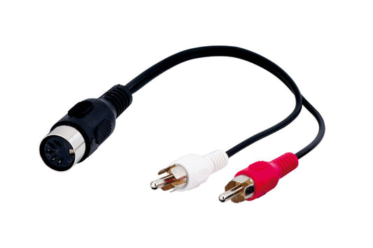 Audio-Kabeladapter, DIN-Buchse zu Stereo-Cinch-Stecker