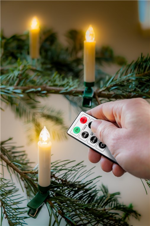 10 kabellose LED-Weihnachtsbaumkerzen