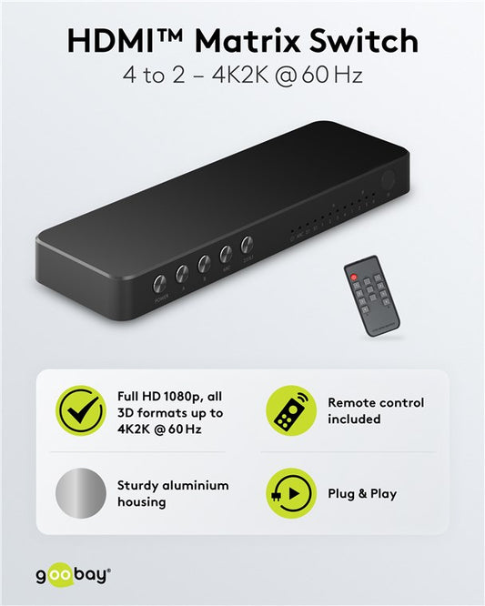 HDMI™-Matrix-Schalter 4 auf 2