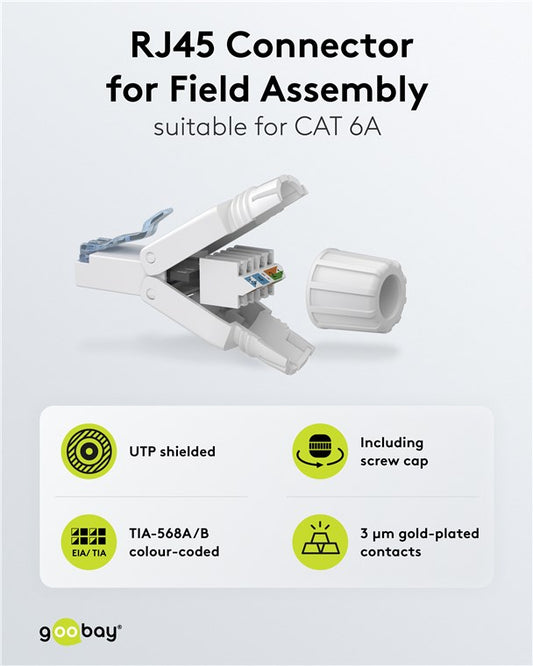 CAT 6A feldkonfektionierbarer RJ45-Stecker, UTP ungeschirmt