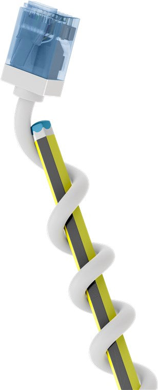 Ultraflexibles CAT 6A Patchkabel, slim, U/UTP, weiß