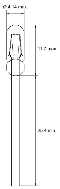 T1¼ küçük ampul, 0,24 W