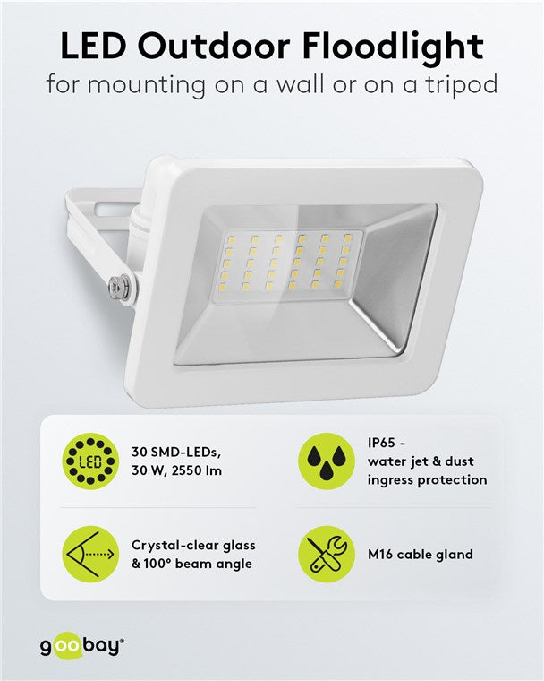 LED outdoor spotlight, 50 W