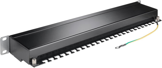 CAT 6 19-Zoll (48,3 cm) Patch Panel, 24 Port, (1 HE)