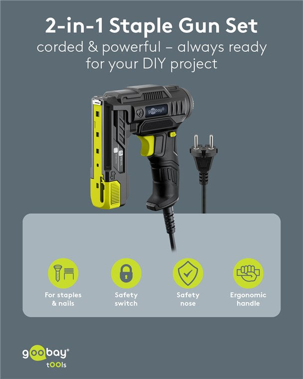 2in1 Elektrotacker-Set kabelgebunden