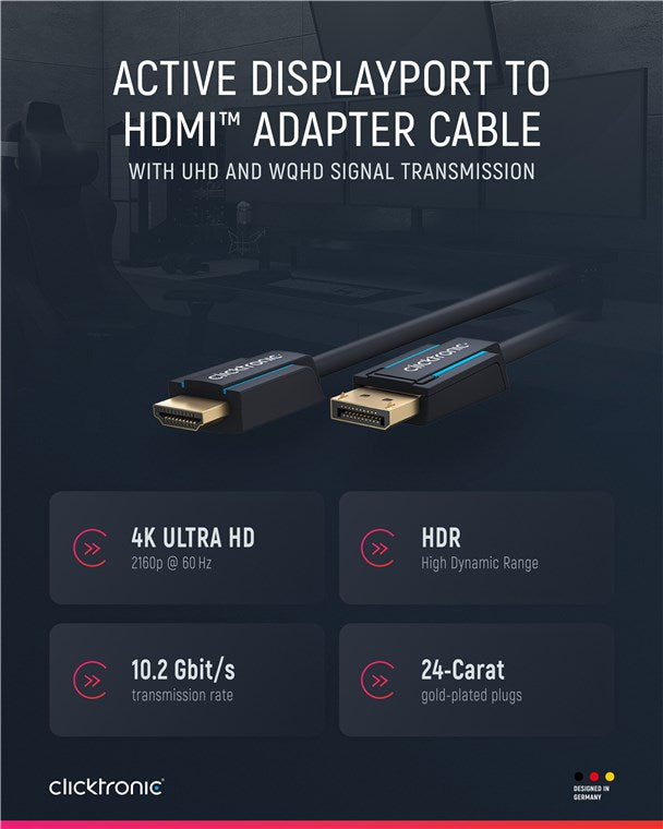 Aktives DisplayPort-auf-HDMI-Adapterkabel